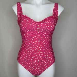 Marc Jacobs Pink Retro Pin Up Ruffle Swimsuit One Piece Swimsuit Women's M